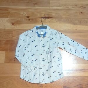 Carter's White Shirt with Dinosaur Print 10 Boys
